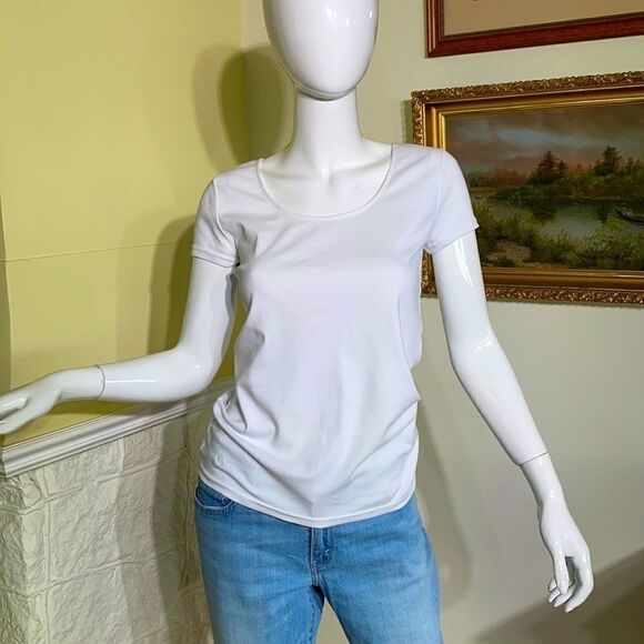 Lauren Ralph Lauren White Cotton T-Shirt - Picture 1 of 11